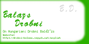 balazs drobni business card